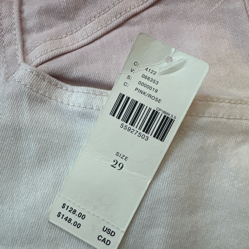 Anthropologie Pink Ombré Jeans 29 Tie Dip Dye Ankle High Rise NWT $128 Sold Out - Picture 10 of 10